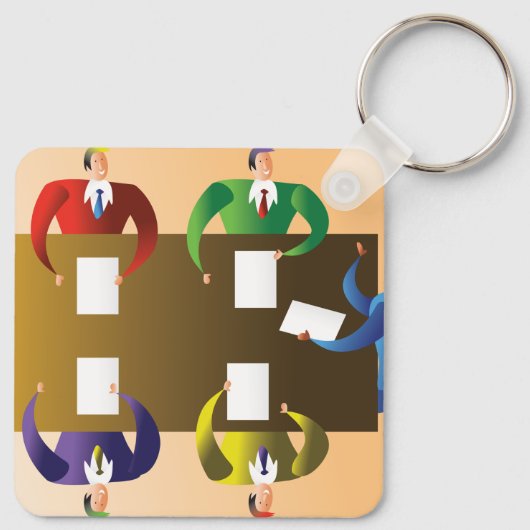 Bedrijfs Vergadering Sleutelhanger (Achterkant)