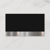 Bedrijfs Wereldbol Logo | Metaal Visitekaartje (Achterkant)