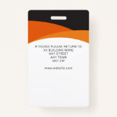 Bedrijfs Werknemer Naam van de Foto van de Sjabloo Badge (Achterkant)