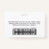 Bedrijfs Witte Werknemer Moderne Veiligheid van id Badge (Achterkant)