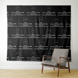 Bedrijfs-, zakelijke beursachterwand met logo wandkleed