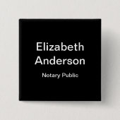 Bedrijfs Zwarte en Witte Sjabloon van de Titel van Vierkante Button 5,1 Cm (Voorkant)