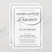 BEDRIJFSAANWIJZING DINNER modern business Silver Kaart (Voorkant / Achterkant)