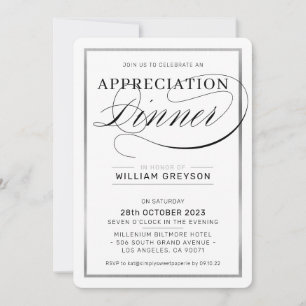 BEDRIJFSAANWIJZING DINNER modern business Silver Kaart