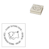 Bedrijfsadres 4 van Varkensvarkens Rubberstempel (Gestempeld)