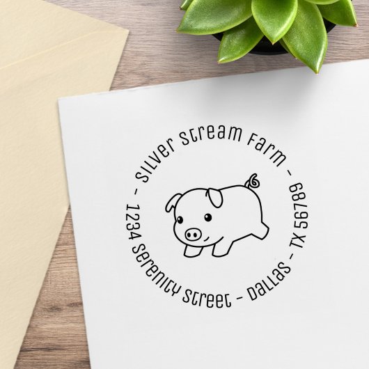Bedrijfsadres 4 van Varkensvarkens Rubberstempel