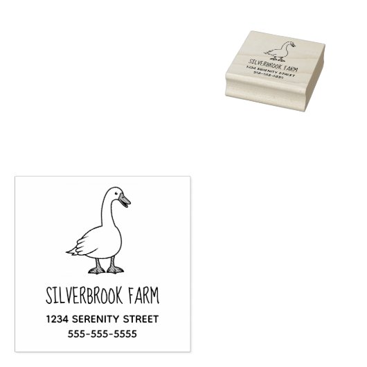 Bedrijfsadres Goose Boerderij Rubberstempel (Gestempeld)