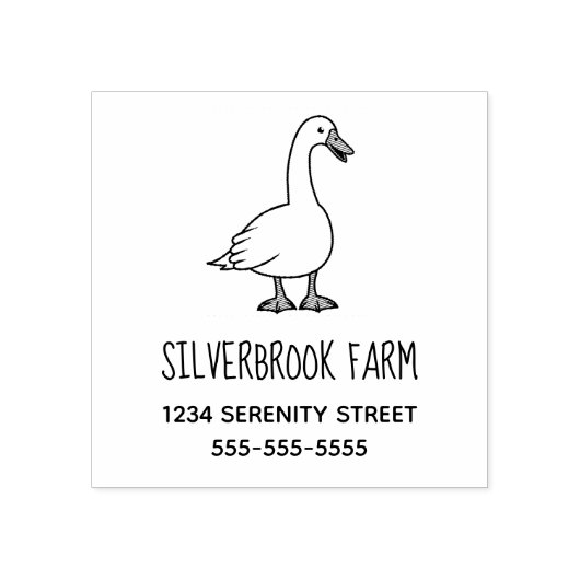 Bedrijfsadres Goose Boerderij Rubberstempel (Afrduk)