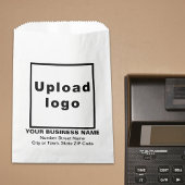 Bedrijfsadres in witboek tas bedankzakje