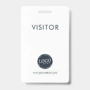Bedrijfsadres Logo en website Bezoeker Badge