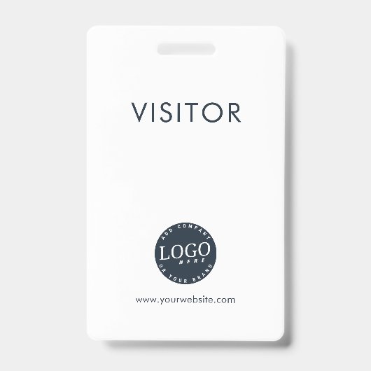 Bedrijfsadres Logo en website Bezoeker Badge (Voorzijde)