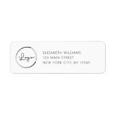 Bedrijfsadres Logo Retouradres Etiket (Voorkant)
