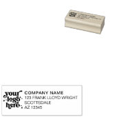 Bedrijfsadres Logo Rubberstempel (Gestempeld)