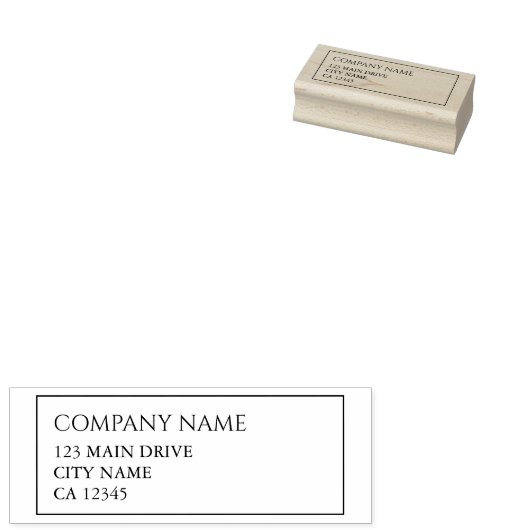 Bedrijfsadres Professionele bedrijfsgrens Rubberstempel (Gestempeld)