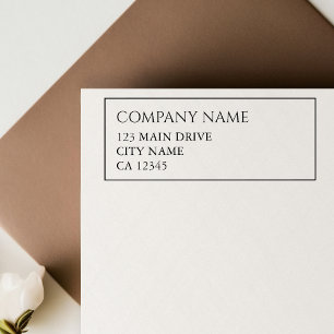 Bedrijfsadres Professionele bedrijfsgrens Rubberstempel