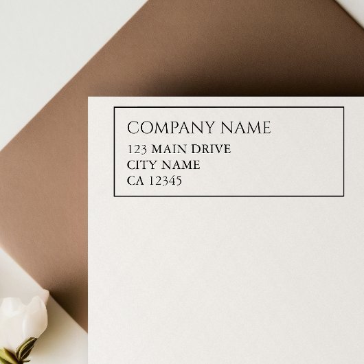 Bedrijfsadres Professionele bedrijfsgrens Rubberstempel