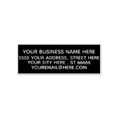 Bedrijfsadres uw bedrijf - Aangepast - Zelfinktende Stempel (Design)