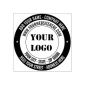 Bedrijfsadres van Cuatom Naam Website Stempel (Afrduk)