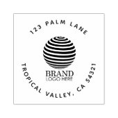 Bedrijfsadres van zakelijke Logo Rubberstempel (Afrduk)