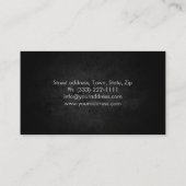 Bedrijfsadviseur Custom Photo Black Stone Visitekaartje (Achterkant)