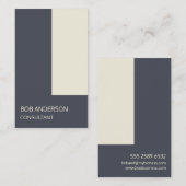 Bedrijfsadviseur Geometrisch Modern Indigo Visitekaartje (Voorkant / Achterkant)