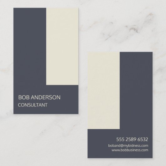 Bedrijfsadviseur Geometrisch Modern Indigo Visitekaartje (Voorkant / Achterkant)