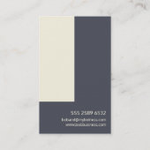 Bedrijfsadviseur Geometrisch Modern Indigo Visitekaartje (Achterkant)