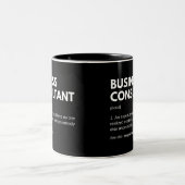 Bedrijfsadviseur Grappige definitie Tweekleurige Koffiemok (Center)