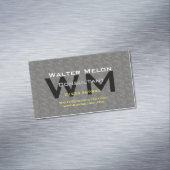 Bedrijfsadviseur Grey Modern Professional Visitekaartje Magneet (Voorbeeld)