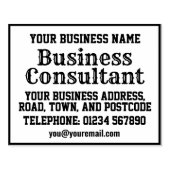 Bedrijfsadviseur met naam, adres, enz rubberstempel (Afrduk)