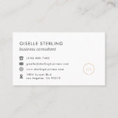 Bedrijfsadviseur Minimalistische Luxe Zwart Visitekaartje (Achterkant)