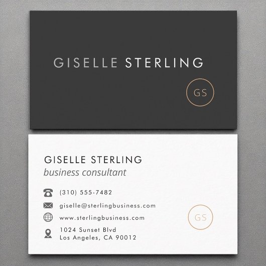 Bedrijfsadviseur Minimalistische Luxe Zwart Visitekaartje