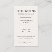 Bedrijfsadviseur Neutraal Professionele Foto Visitekaartje (Achterkant)