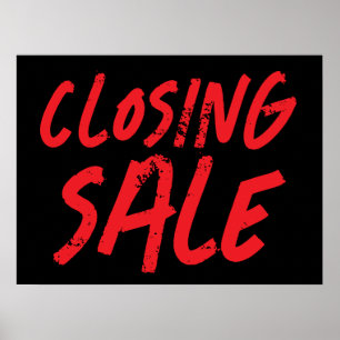 Bedrijfsafsluiting Verkoopteken, Retail Clearance  Poster
