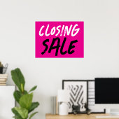 Bedrijfsafsluiting Verkoopteken, Retail Clearance  Poster (Thuiskantoor)