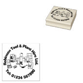 Bedrijfsapparatuur, gereedschap en verhuur van ins rubberstempel (Gestempeld)