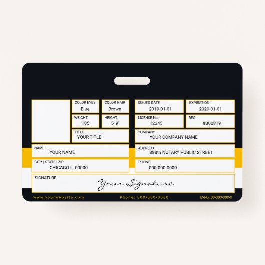 Bedrijfsbadge Badge (Achterkant)