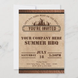 Bedrijfsbarbecue uitnodiging, Zomerpicknick, Potlu Kaart