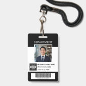 Bedrijfsbarcode en logo Zakelijk Badge (Voorzijde met lanyard)