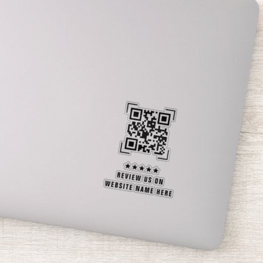 Bedrijfsbedrijf | Beoordeel ons QR-code scannen Sticker (Detail)