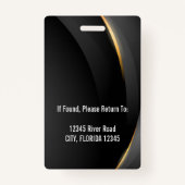 Bedrijfsbedrijf Logo Naam werknemer Foto-ID Badge (Achterkant)