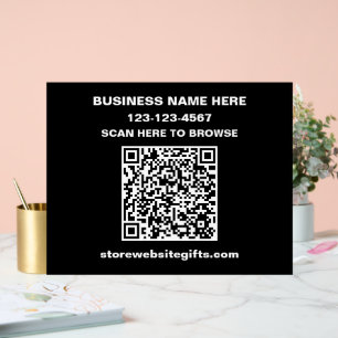 Bedrijfsbedrijf Marketing promoten QR-code Acryl Bord