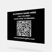 Bedrijfsbedrijf Marketing promoten QR-code Acryl Bord (Hoek)
