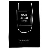 Bedrijfsbedrijf Professional Custom Black Medium Cadeauzakje (Achterkant)