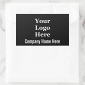 BedrijfsBedrijfsnaam van de Sjabloon en Uw Logo hi Rechthoekige Sticker (Tas)