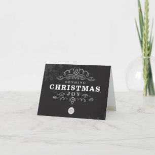 BEDRIJFSBERICHT verstuur logo kerst vreugde zwart Feestdagen Kaart