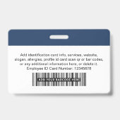 Bedrijfsbeveiliging Id Naam Badges Werknemer (Achterkant)