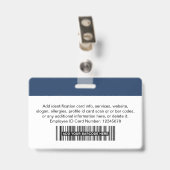 Bedrijfsbeveiliging Id Naam Badges Werknemer (Achterkant met clip)