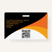 Bedrijfsbezoeker Aangepaste QR-code Geel Sinaasapp Badge (Achterkant)