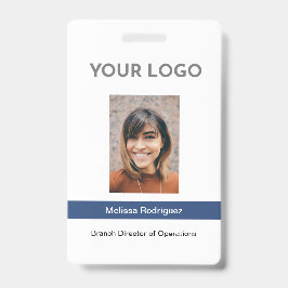 Bedrijfsblauwe Personeelsfoto-ID Badge
